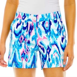 Crown and Ivy Blue and Pink Ikat Caroline Short